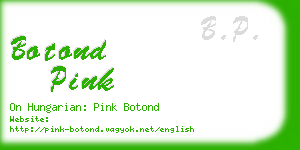 botond pink business card